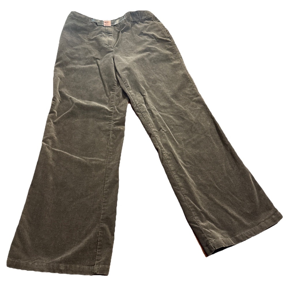Vintage Newport News‎ Easy Style Pants Women 12 Brown Corduroy Y2K Trousers